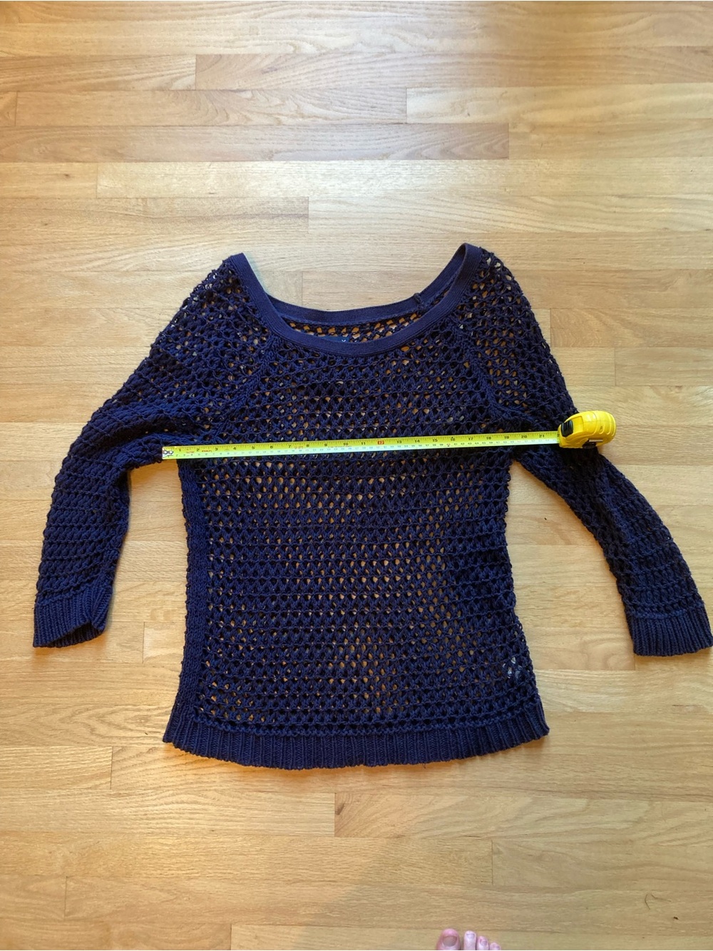 American Eagle Open-Knit Navy Women's Sweater - XL